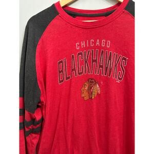 Chicago Blackhawks NHL Vintage Style Raglan Long Sleeve Shirt Large